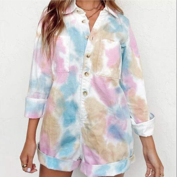 Show Me Your MuMu Pants - Show Me Your Mumu Tie Dye Romper - Size Small - NWT